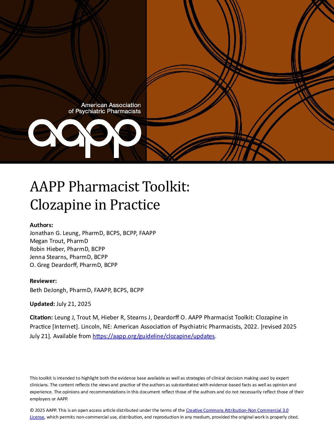 AAPP Clozapine Toolkit