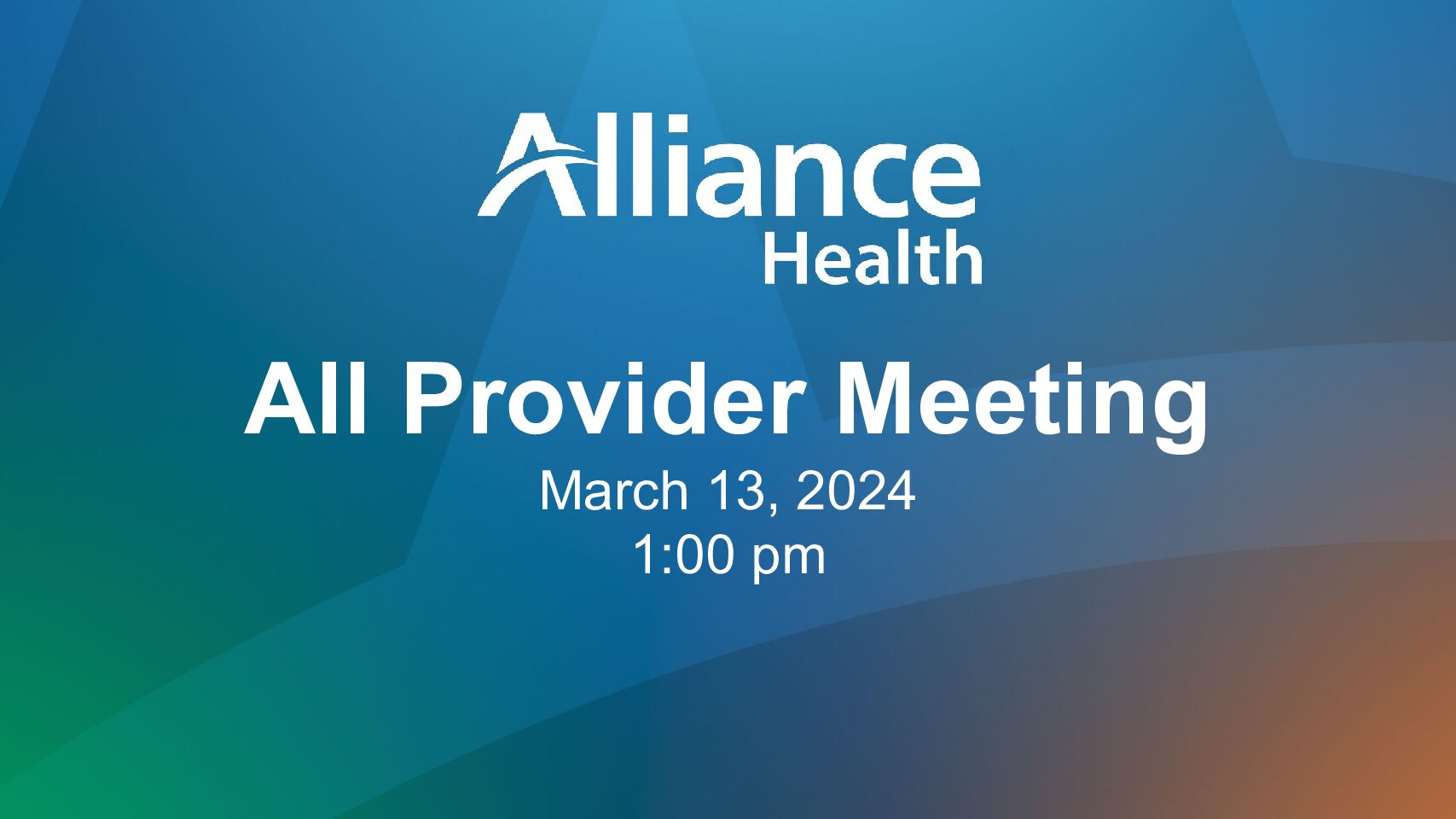 All Provider Meeting Presentation March 2024