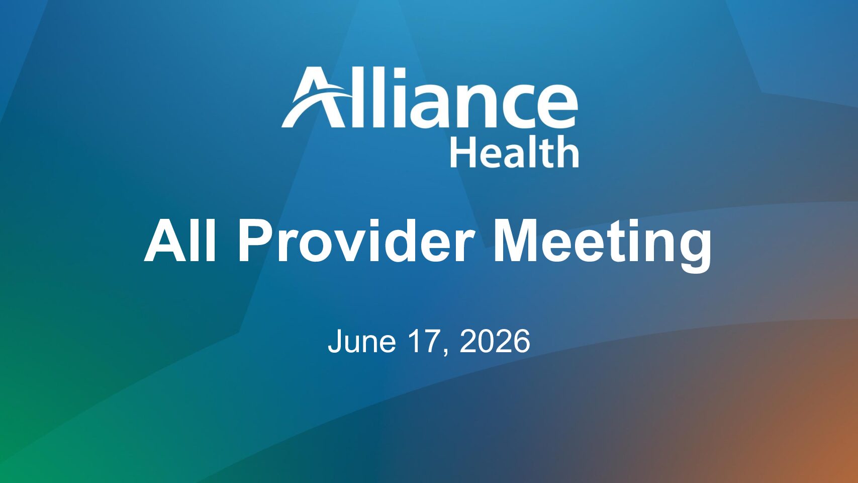All Provider Meeting June 2026