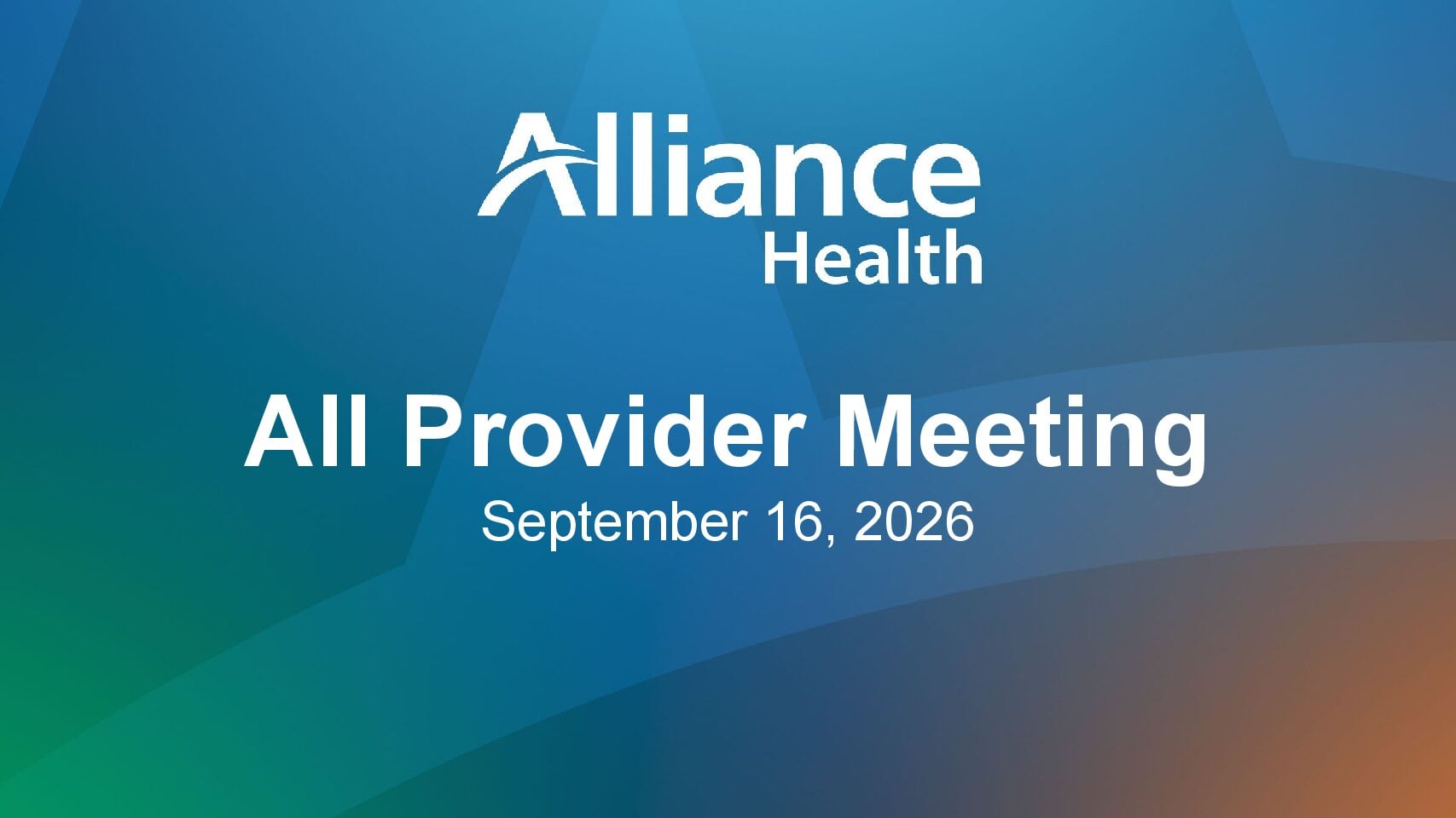 All Provider Presentation September 2026
