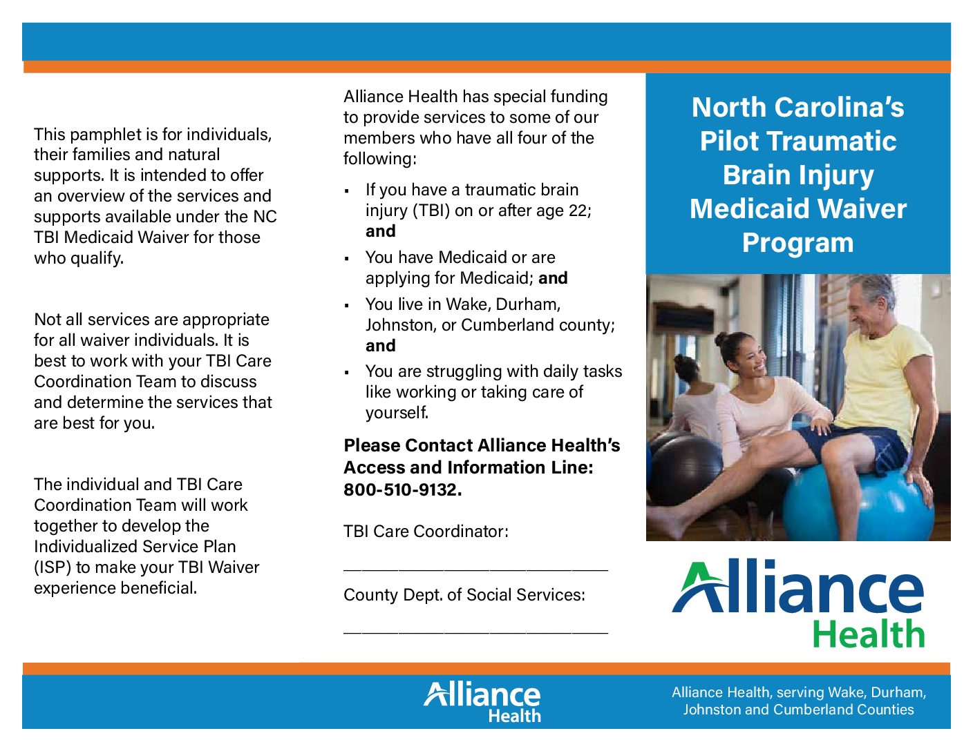 Alliance Health TBI Services Brochure