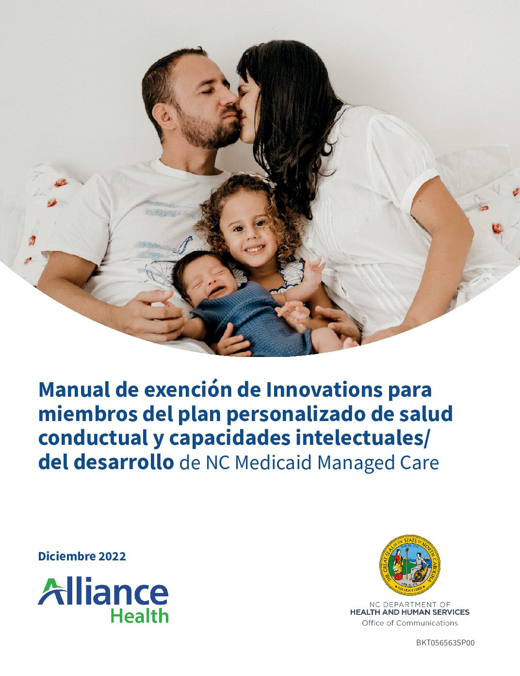 Manual de exención de Innovations para miembros del plan personalizado de salud conductual y capacidades intelectuales/del desarrollo de NC Medicaid Managed Care
