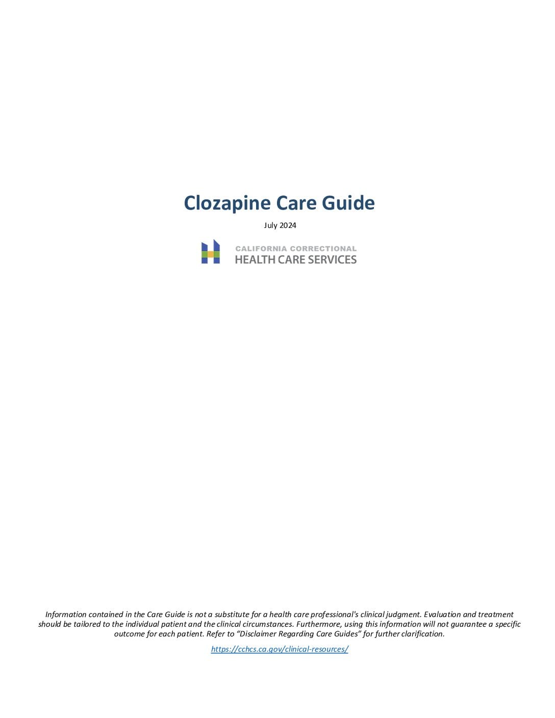 Clozapine Care Guide