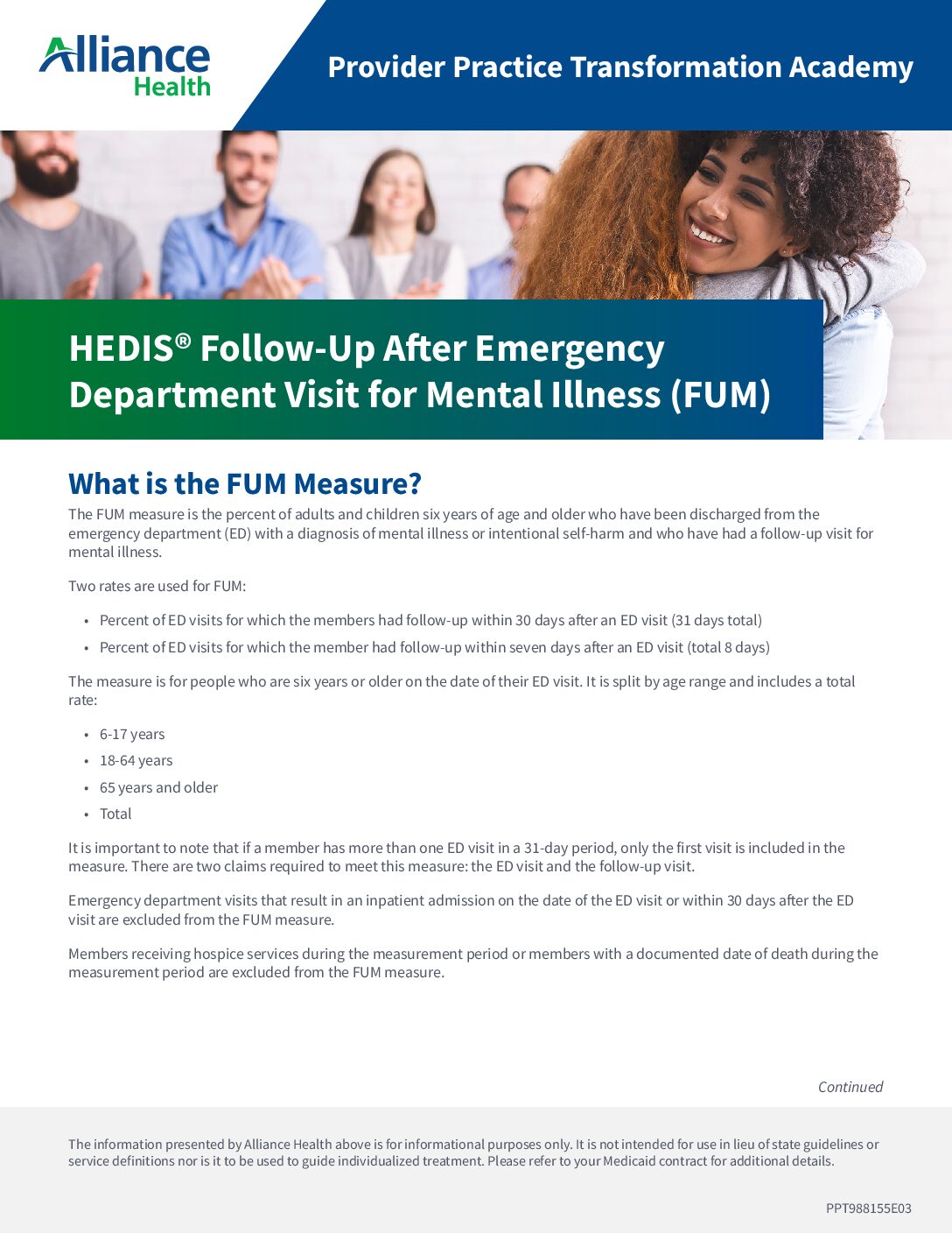 HEDIS® Follow-Up After Emergency Department Visit for Mental Illness (FUM)