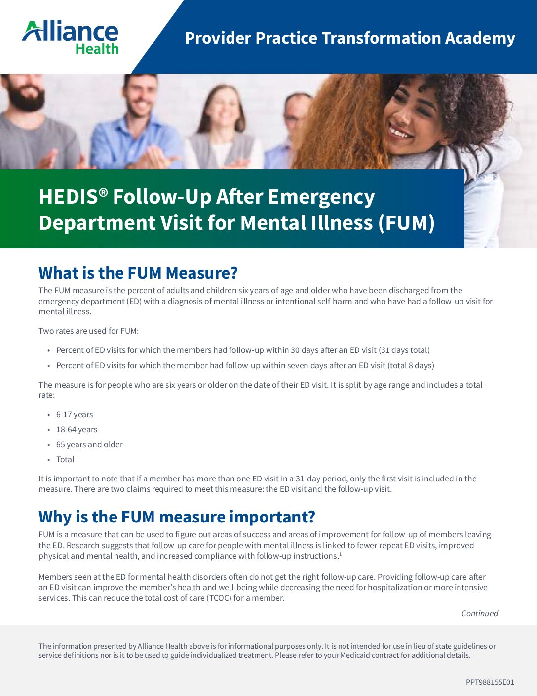 HEDIS® Follow-Up After Emergency Department Visit for Mental Illness (FUM)