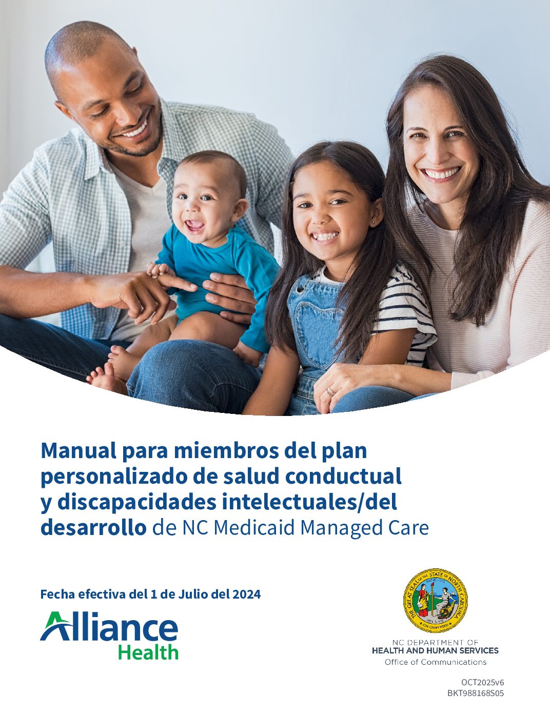 Manual para miembros del plan personalizado de salud conductual y discapacidades intelectuales/del desarrollo de NC Medicaid Managed Care