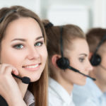 Three call center representatives